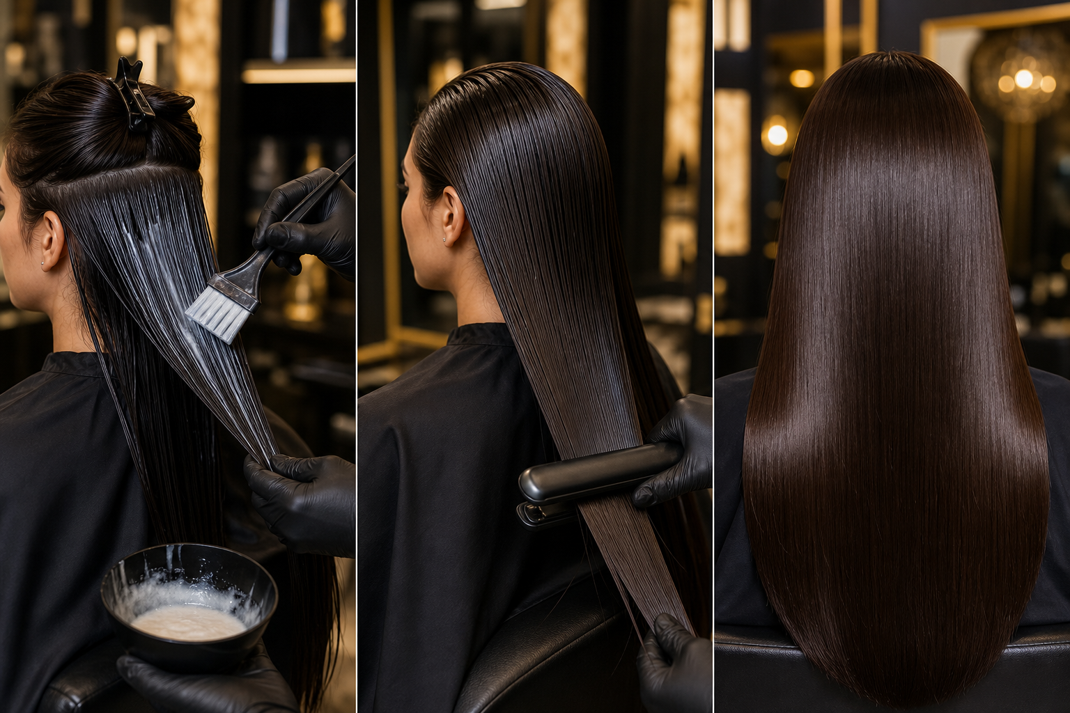 Keratin and in-salon treatments for shine and manageability