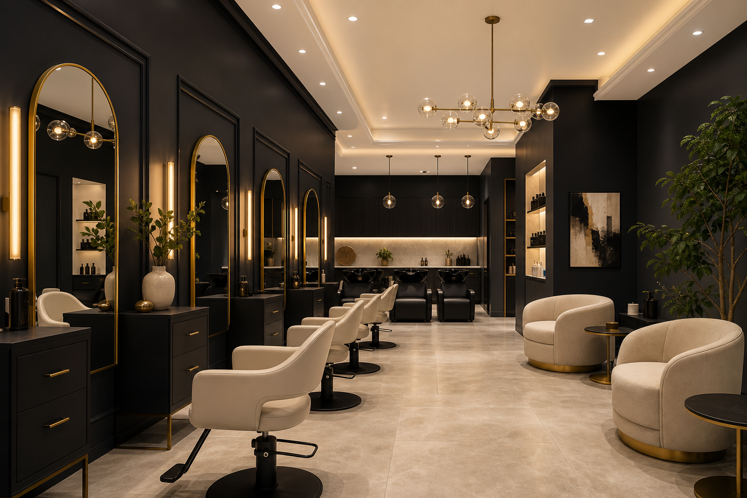 Blunt Front Hair Studio interior in Alberton